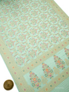 Sea Green Meenakari Booti Crepe Silk Handloom Banarasi Suit - Sacred Weaves