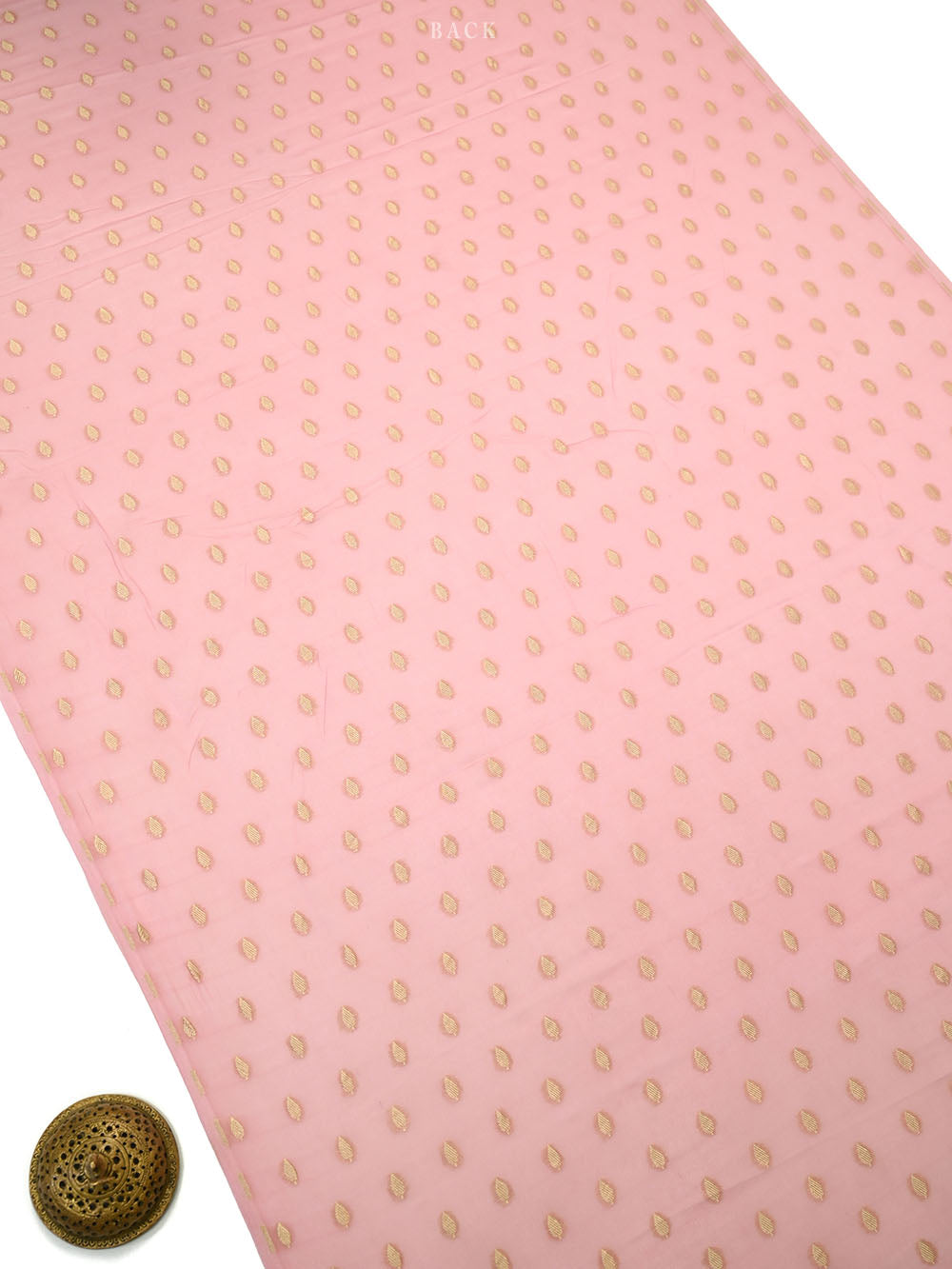 Pastel Pink Booti Khaddi Georgette Handloom Banarasi Suit - Sacred Weaves