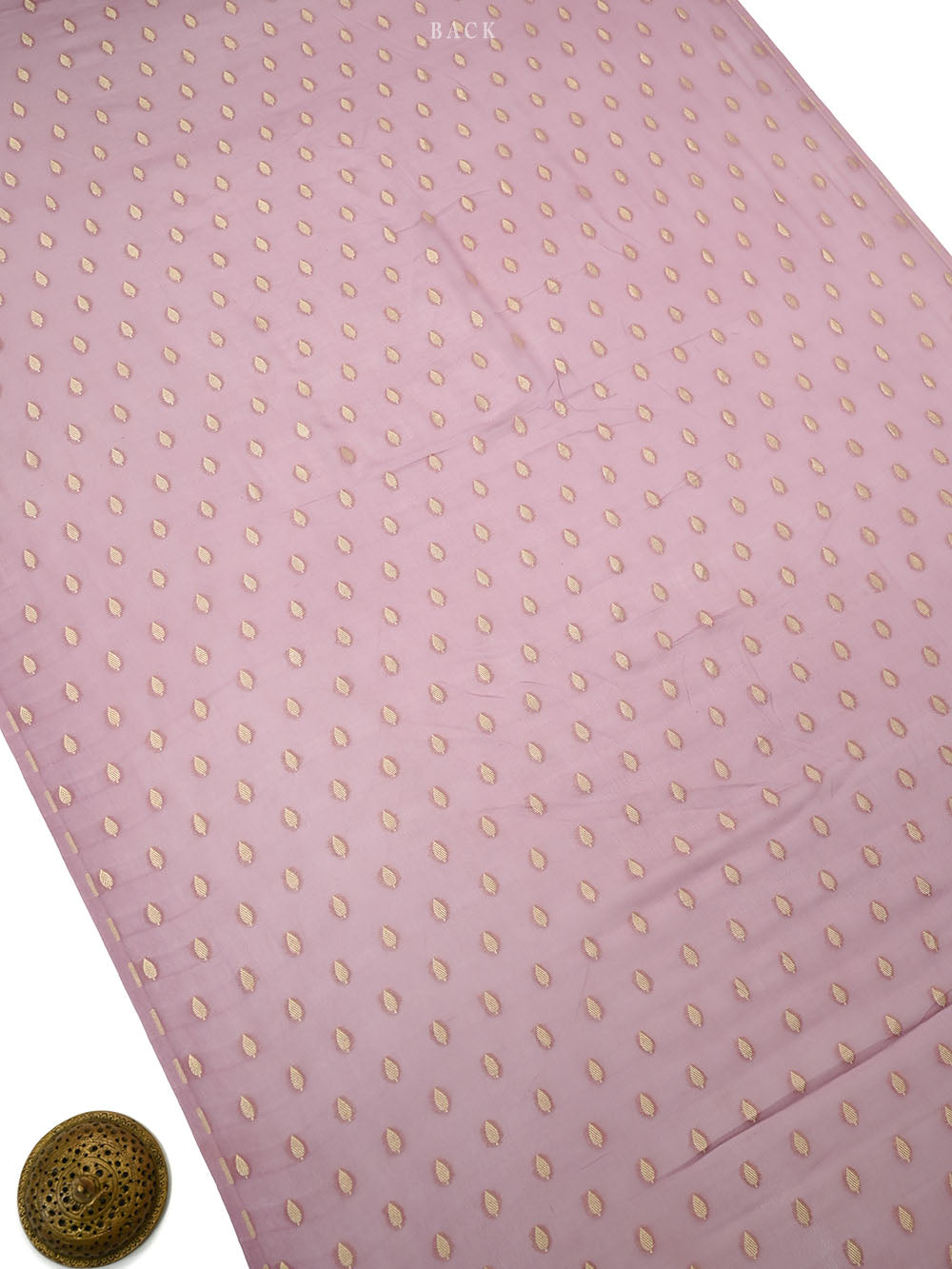 Mauve Booti Khaddi Georgette Handloom Banarasi Suit - Sacred Weaves