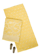Yellow Booti Khaddi Georgette Handloom Banarasi Suit - Sacred Weaves