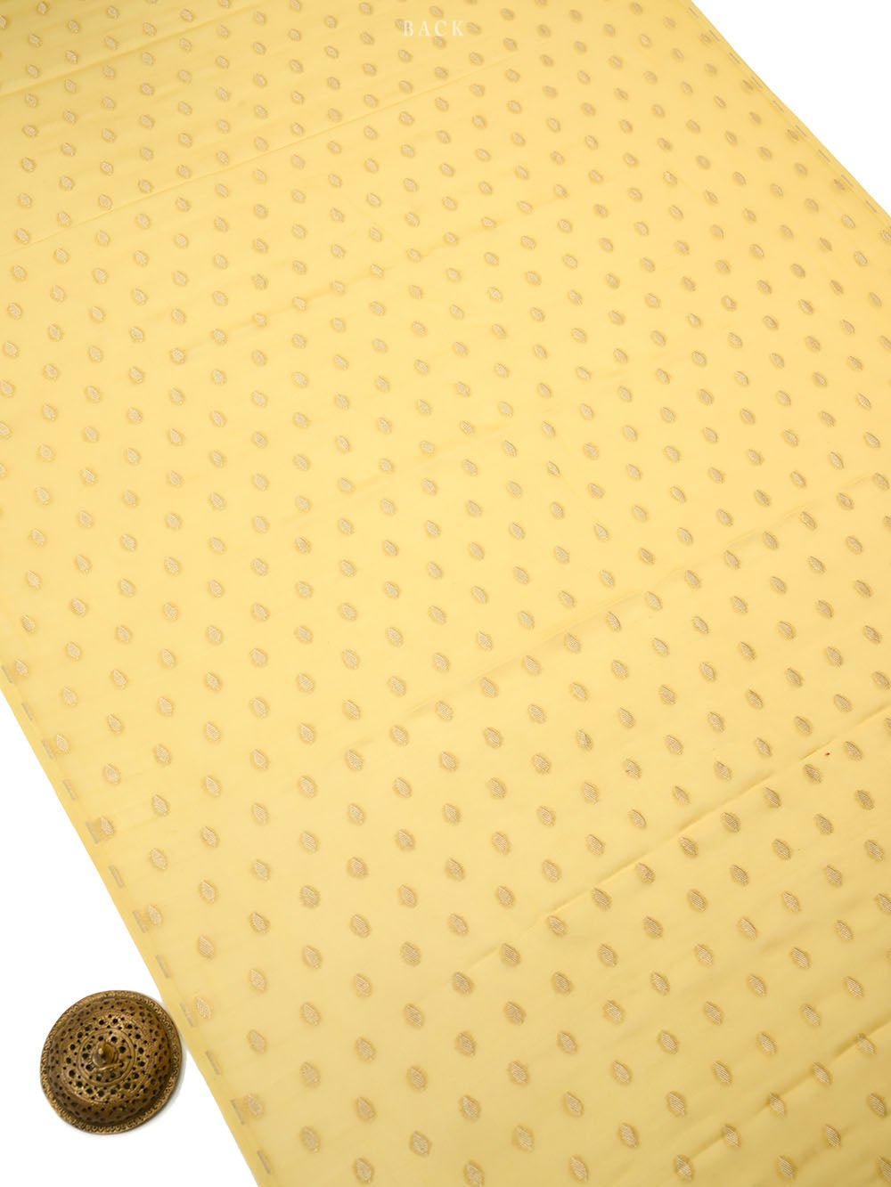 Yellow Booti Khaddi Georgette Handloom Banarasi Suit - Sacred Weaves