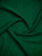 Bottle Green Plain Crepe Silk Handloom Banarasi Saree - Sacred Weaves