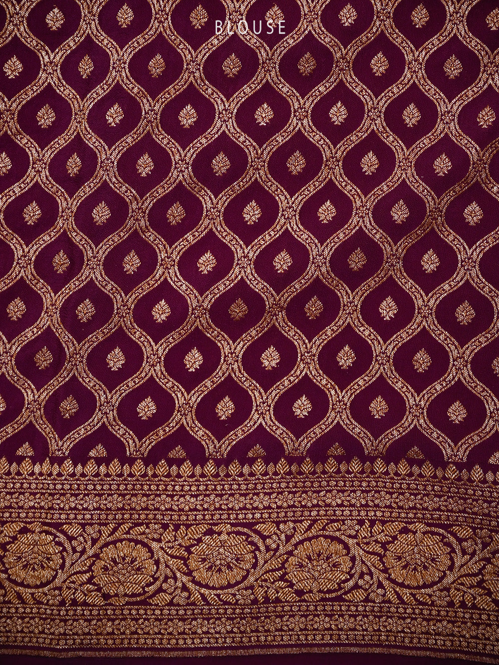 Dark Purple Plain Crepe Silk Handloom Banarasi Saree - Sacred Weaves