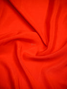 Red Plain Crepe Silk Handloom Banarasi Saree - Sacred Weaves