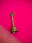 Dark Pink Plain Crepe Silk Handloom Banarasi Saree - Sacred Weaves
