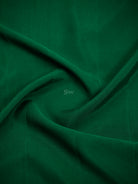 Bottle Green Plain Crepe Silk Handloom Banarasi Saree - Sacred Weaves