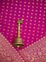 Magenta Booti Crepe Silk Handloom Banarasi Saree - Sacred Weaves
