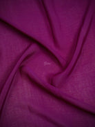 Wine Plain Crepe Silk Handloom Banarasi Saree  - Sacred Weaves