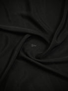 Black Plain Crepe Silk Handloom Banarasi Saree - Sacred Weaves