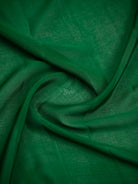 Bottle Green Plain Crepe Silk Handloom Banarasi Saree  - Sacred Weaves