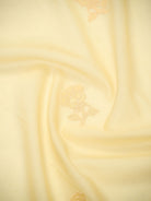 Pastel Yellow Embroidered Cotton Handloom Banarasi Suit - Sacred Weaves