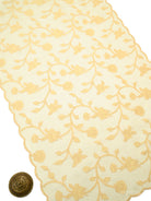 Pastel Yellow Embroidered Cotton Handloom Banarasi Suit - Sacred Weaves