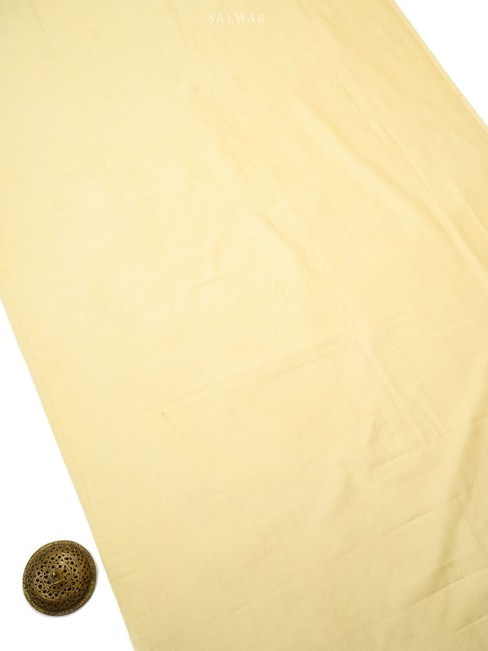 Pastel Yellow Embroidered Cotton Handloom Banarasi Suit - Sacred Weaves