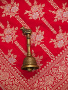 Red Jaal Katan Silk Handloom Banarasi Dupatta - Sacred Weaves