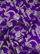 Purple Jaal Katan Silk Handloom Banarasi Dupatta - Sacred Weaves
