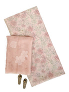 Pastel Pink Printed Cotton Handloom Banarasi Suit - Sacred Weaves
