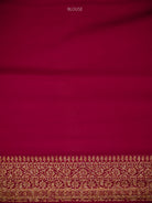 Lime Green Mantra Khaddi Georgette Handloom Banarasi Saree - Sacred Weaves