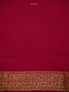 Dark Orange Mantra Khaddi Georgette Handloom Banarasi Saree - Sacred Weaves