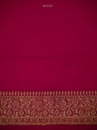 Yellow Mantra Khaddi Georgette Handloom Banarasi Saree - Sacred Weaves