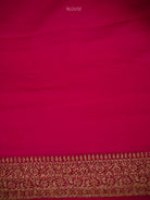 Royal Blue Mantra Khaddi Georgette Handloom Banarasi Saree - Sacred Weaves