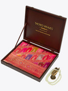 Red Rangkat Katan Silk Handloom Banarasi Dupatta - Sacred Weaves