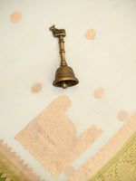 Off White Booti Organza Silk Handloom Banarasi Saree - Sacred Weaves