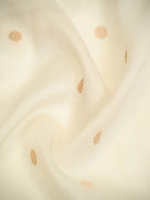 Off White Booti Organza Silk Handloom Banarasi Saree - Sacred Weaves