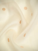 Off White Booti Organza Silk Handloom Banarasi Saree - Sacred Weaves
