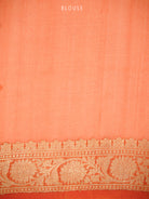 Off White Booti Organza Silk Handloom Banarasi Saree - Sacred Weaves