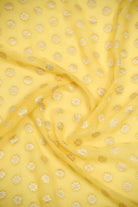 Yellow Booti Khaddi Georgette Handloom Banarasi Suit - Sacred Weaves
