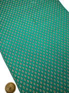 Teal Green Booti Crepe Silk Handloom Banarasi Suit - Sacred Weaves