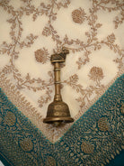 Teal Green Booti Crepe Silk Handloom Banarasi Suit - Sacred Weaves