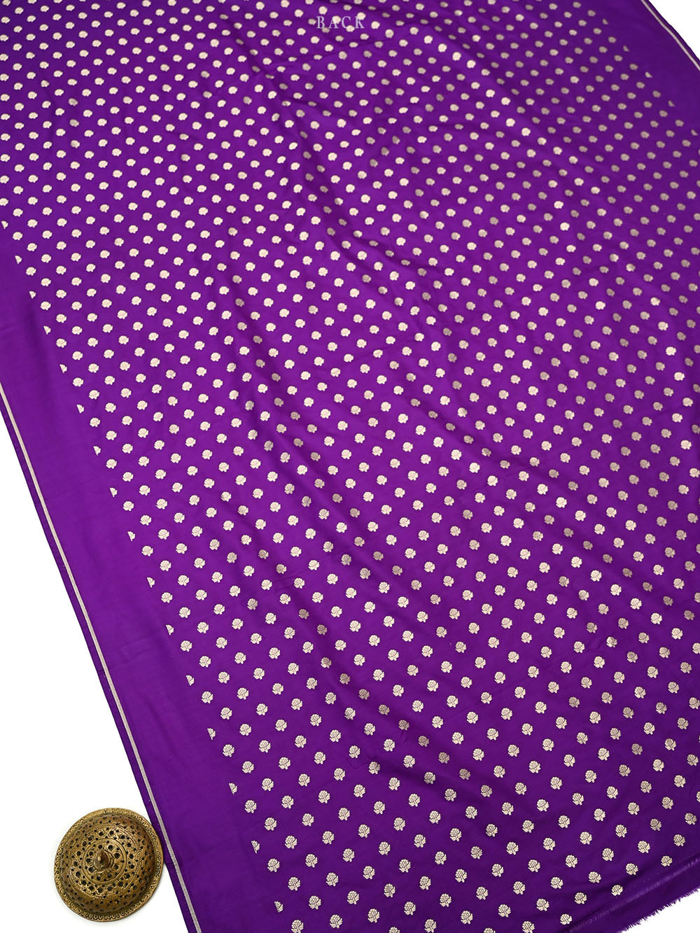 Purple Booti Katan Silk Handloom Banarasi Suit - Sacred Weaves