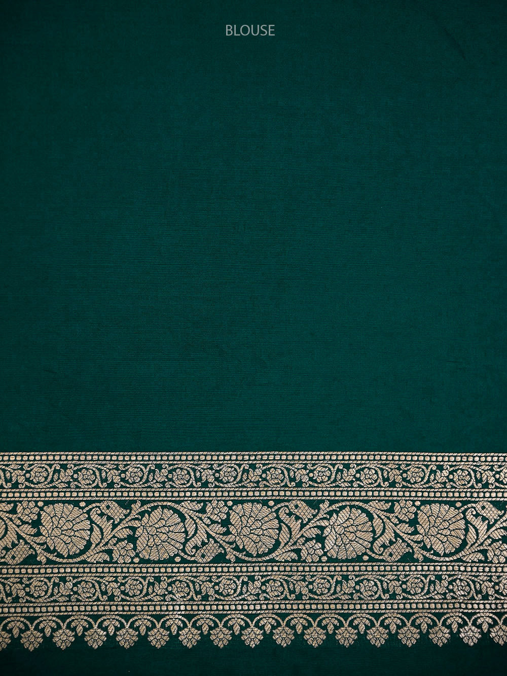 Bottle Green Meenakari Silk Zari Brocade Handloom Banarasi Saree - Sacred Weaves