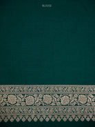Bottle Green Meenakari Silk Zari Brocade Handloom Banarasi Saree - Sacred Weaves