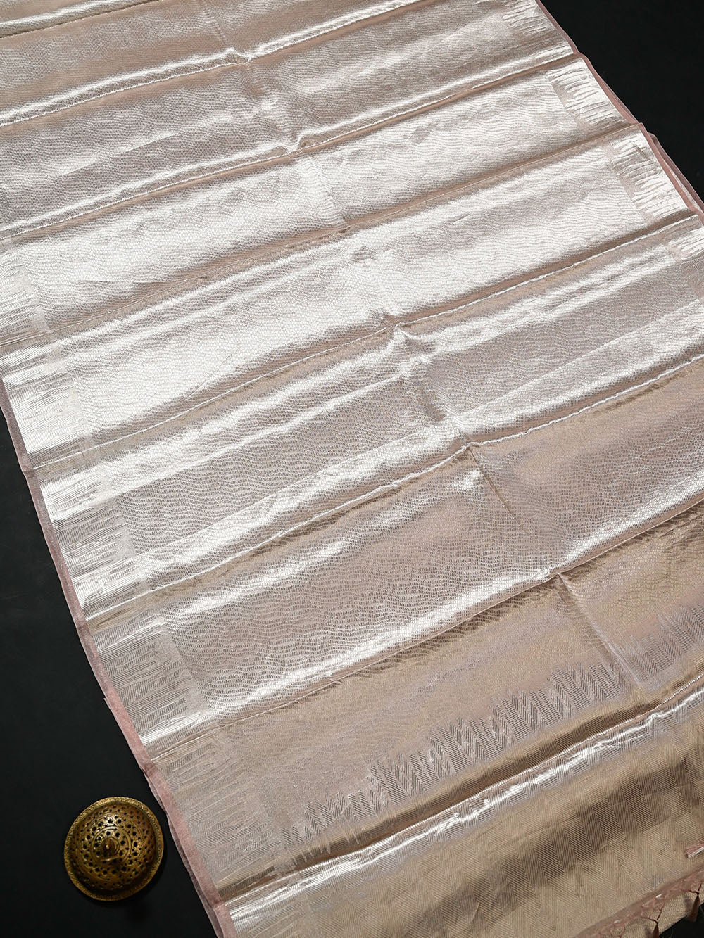 Pastel Pink Tissue Brocade Handloom Banarasi Saree - Sacred Weaves