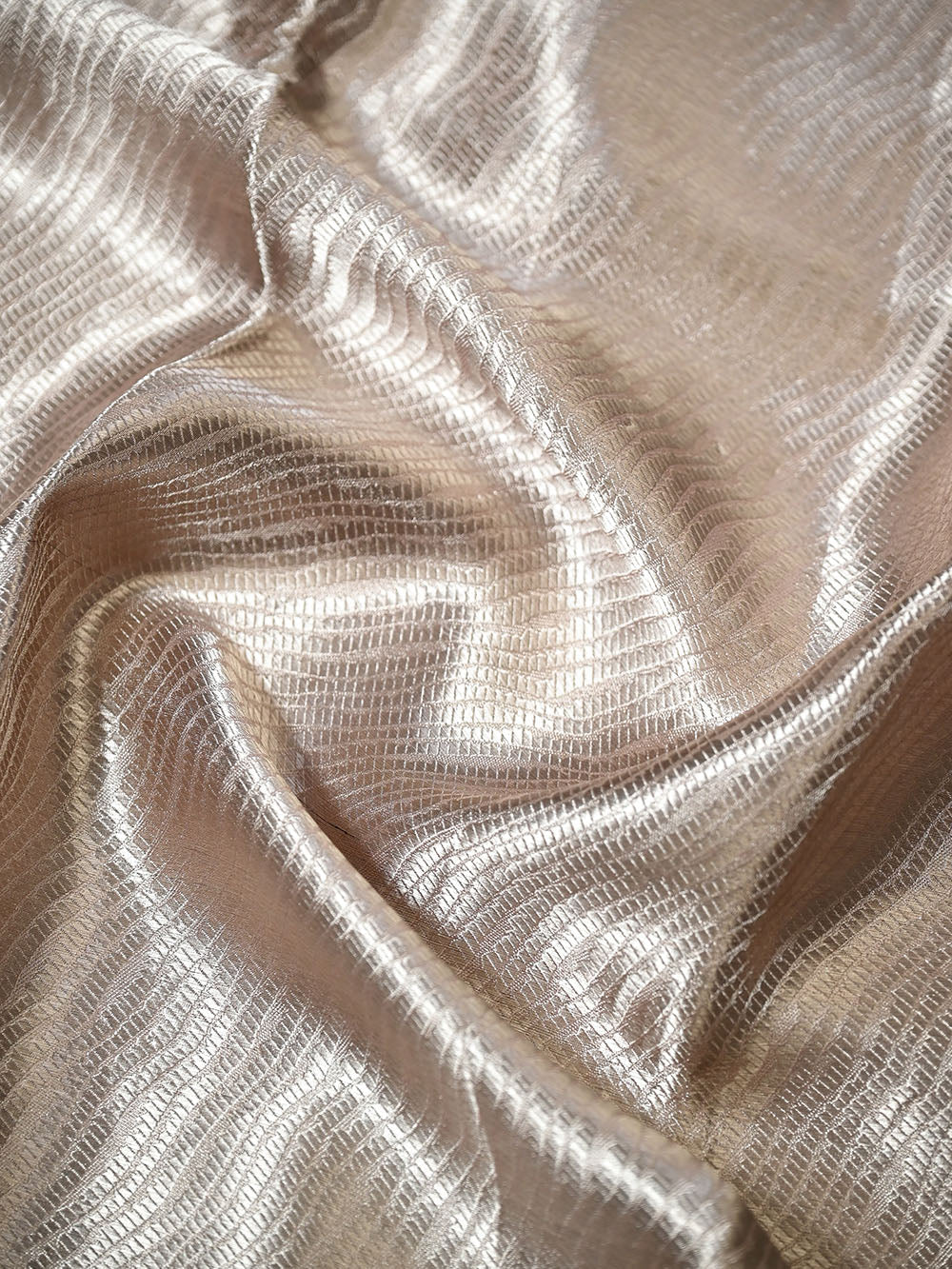 Pastel Pink Tissue Brocade Handloom Banarasi Saree - Sacred Weaves