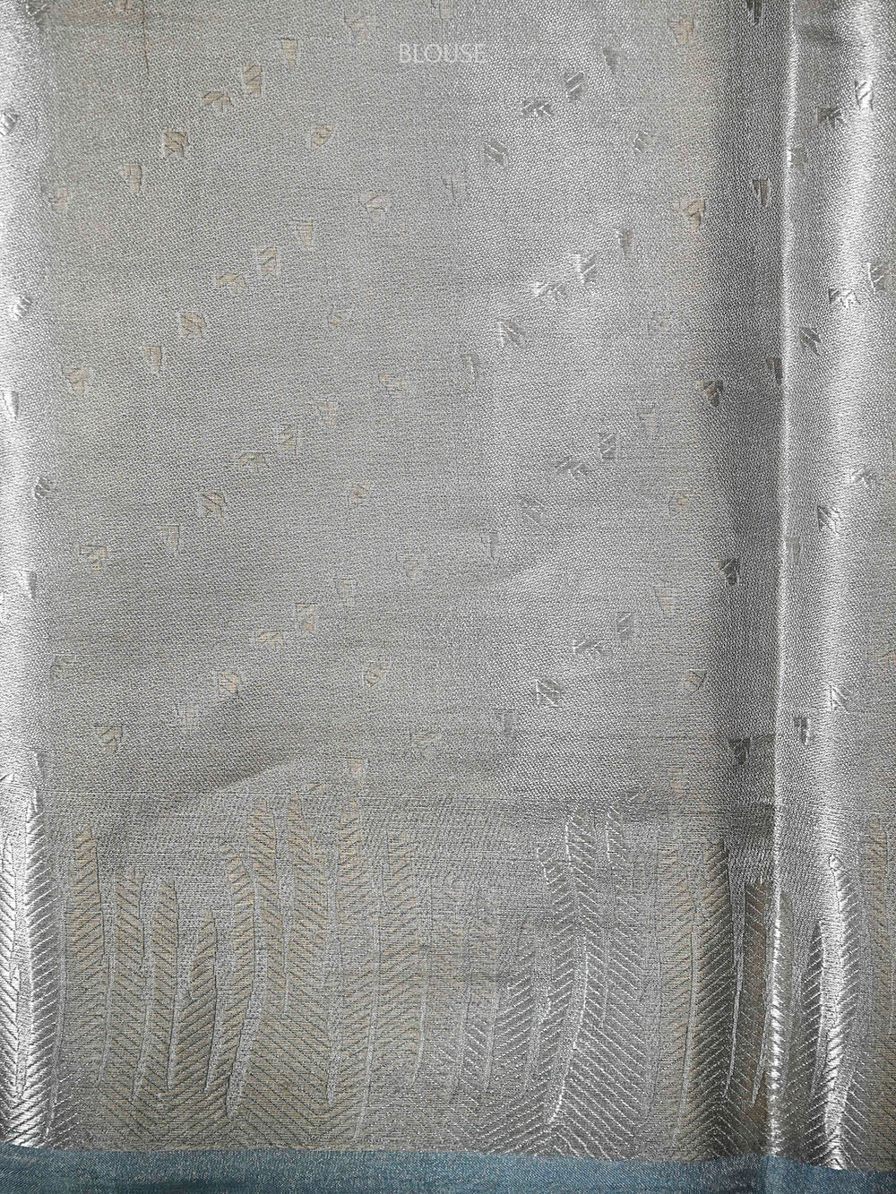 Pastel Sky-blue Tissue Brocade Handloom Banarasi Saree - Sacred Weaves