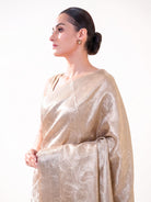 Pastel Pink Tissue Brocade Handloom Banarasi Saree - Sacred Weaves