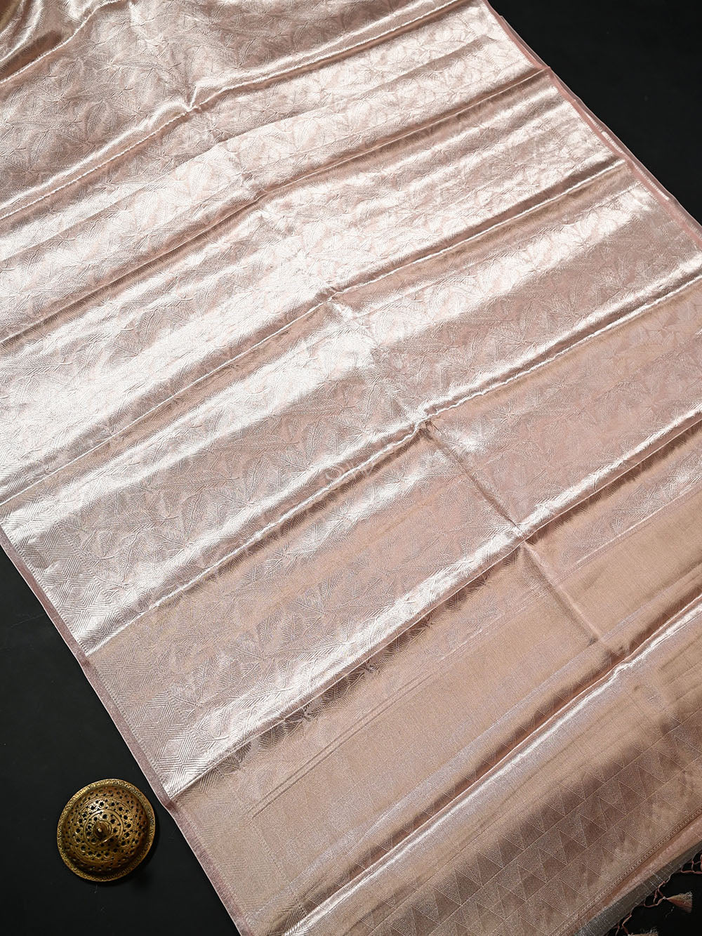Pastel Pink Tissue Brocade Handloom Banarasi Saree - Sacred Weaves