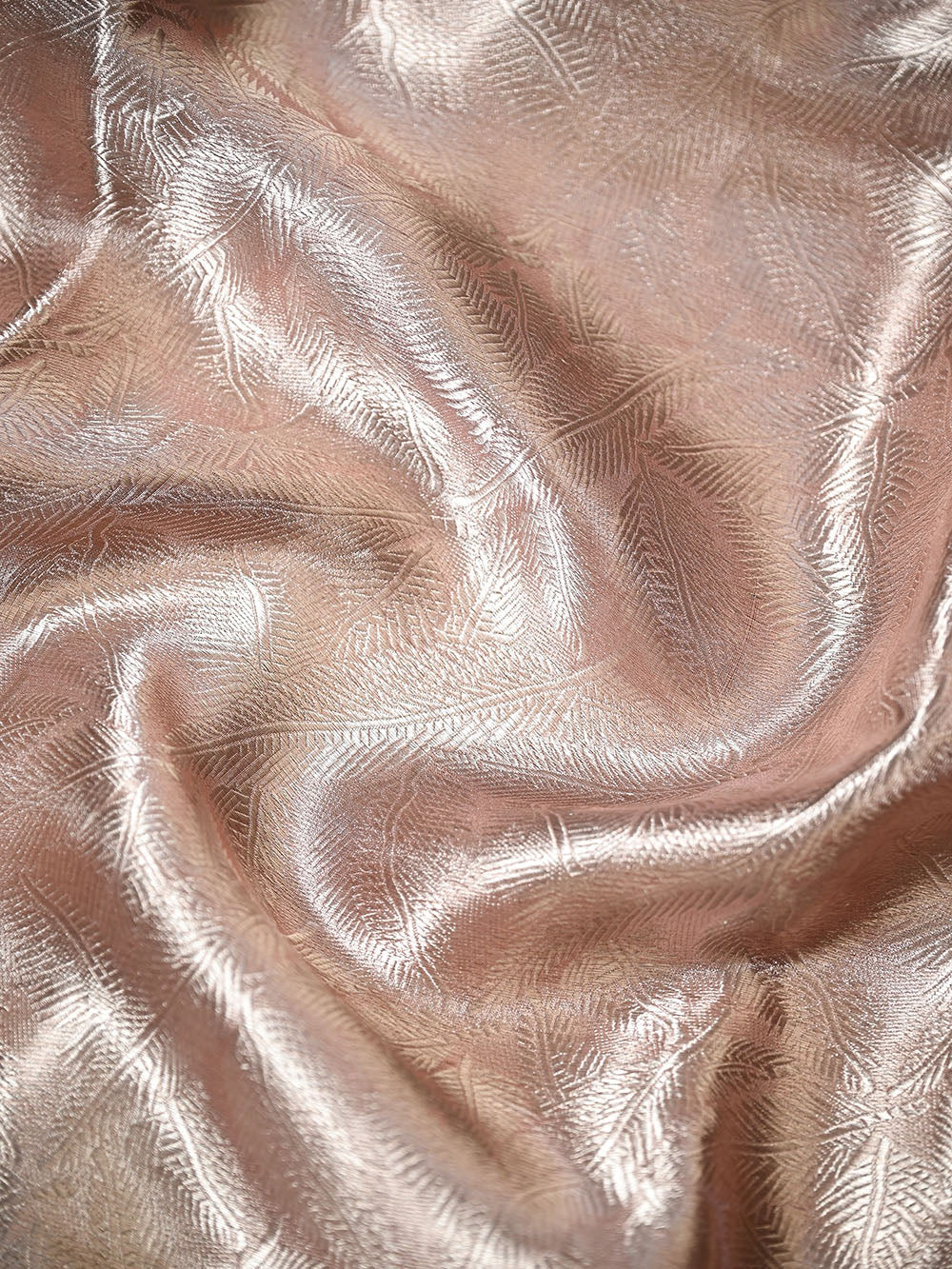 Pastel Pink Tissue Brocade Handloom Banarasi Saree - Sacred Weaves