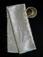 Mint Green Tissue Brocade Handloom Banarasi Saree - Sacred Weaves