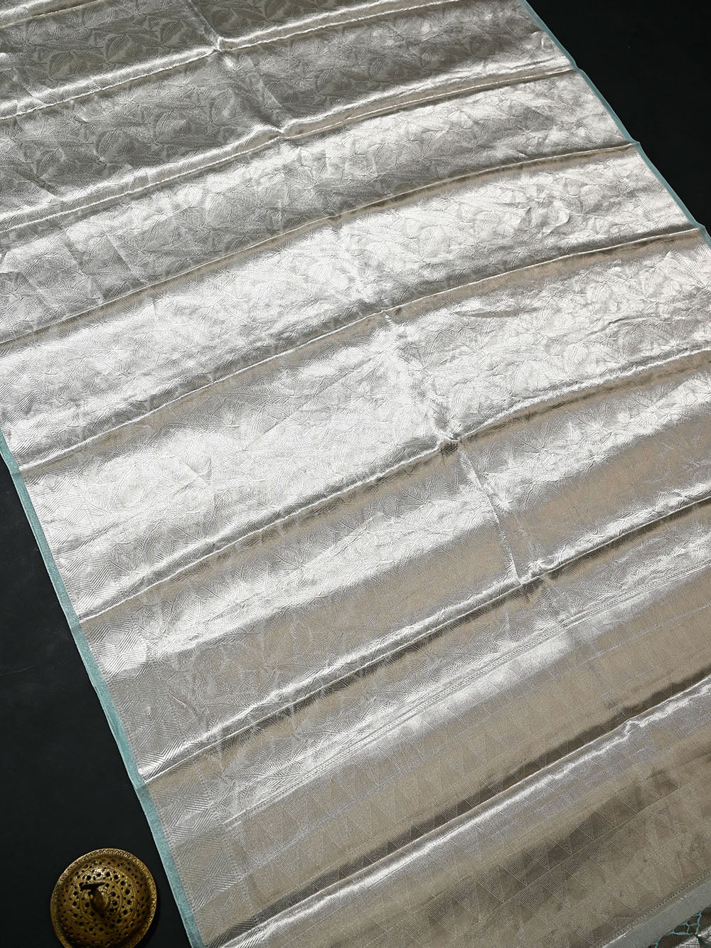 Mint Green Tissue Brocade Handloom Banarasi Saree - Sacred Weaves