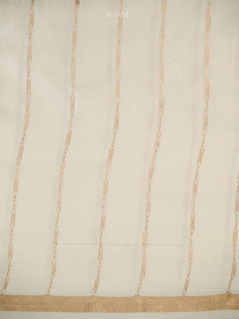 Cream Boota Satin Silk Handloom Banarasi Saree - Sacred Weaves
