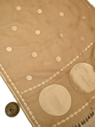 Dark Beige Boota Organza Handloom Banarasi Saree - Sacred Weaves