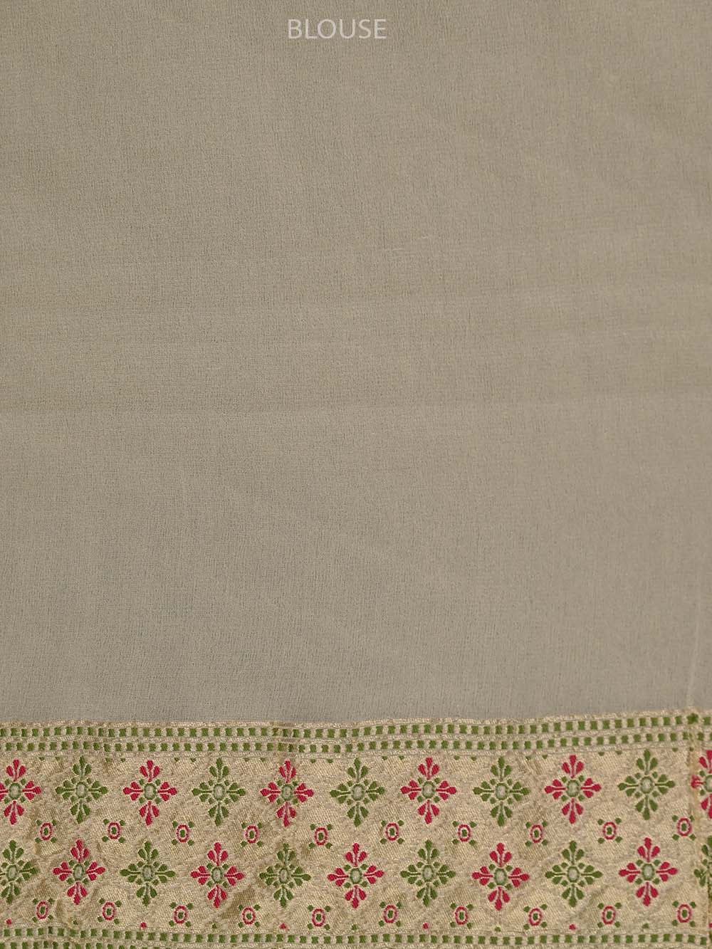 Cream Meenakari Jaal Khaddi Georgette Handloom Banarasi Saree - Sacred Weaves
