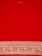 Cream Jaal Khaddi Georgette Handloom Banarasi Saree - Sacred Weaves