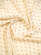 Cream Zari Booti Crepe Silk Handloom Banarasi Saree - Sacred Weaves