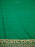 Bottle Green Floral Meenakari Silk Brocade Handloom Banarasi Saree - Sacred Weaves