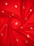 Red Meenakari Booti Katan Silk Handloom Banarasi Suit - Sacred Weaves